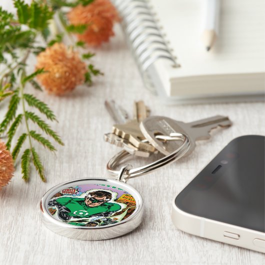 Groene lampions vliegen sleutelhanger (Zijkant)