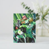 Groene lampjes briefkaart (Staand voorkant)