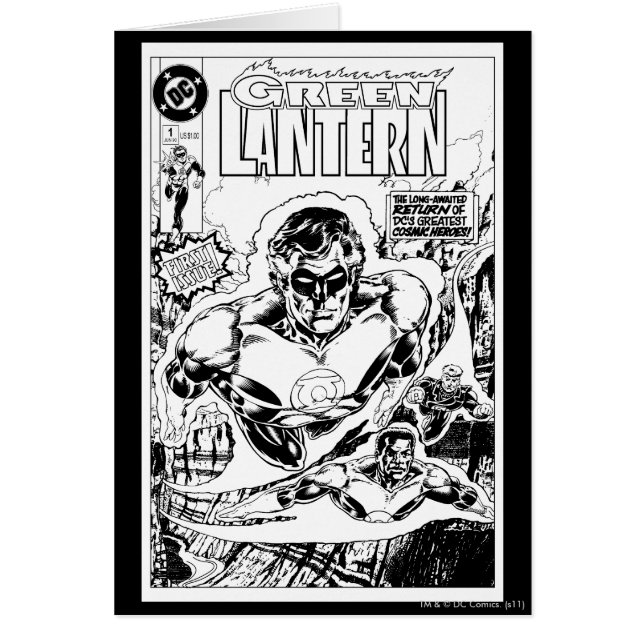 Groene lampjes vliegen, zwart en wit (Voorkant)