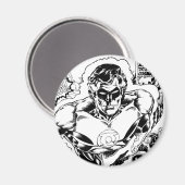 Groene lampjes vliegen, zwart en wit magneet (Voorkant / Achterkant)