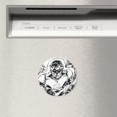 Groene lampjes vliegen, zwart en wit magneet (Insitu (Vaatwasser))