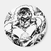 Groene lampjes vliegen, zwart en wit magneet (Voorkant)