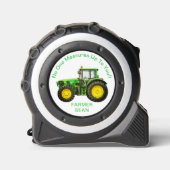 groene landbouwtrekker rolmaat (Voorkant)