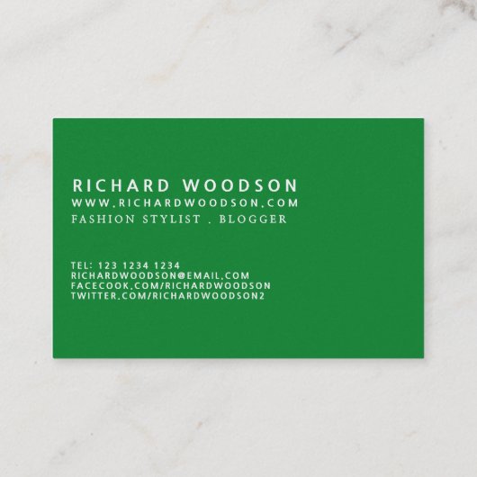 Groene landbouwWoodlot Farmer minimalist Visitekaartje (Achterkant)