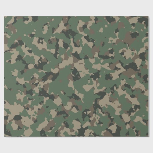 Groene landCamo Pattern Cadeaupapier (Vlak)