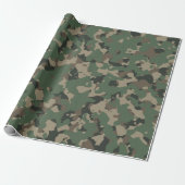 Groene landCamo Pattern Cadeaupapier (Uitgerold)