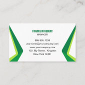 Groene Landscaping Maaien Grasonderhoudswerf Visitekaartje (Achterkant)