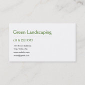 Groene landschapskaart visitekaartje (Achterkant)