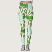 groene lange leggings (Voorkant)