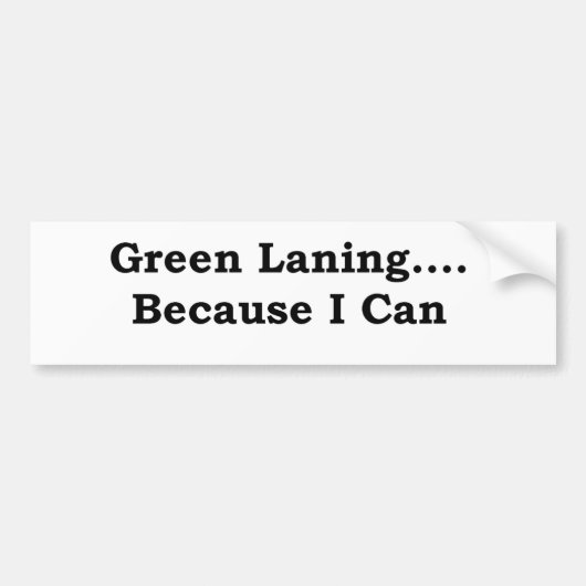 Groene langoest zwart bumpersticker (Voorkant)
