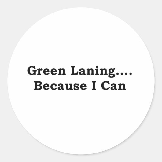 Groene langoest zwart ronde sticker (Voorkant)