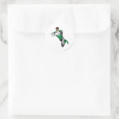 Groene Lantaarn - beide armen vooruit Ronde Sticker (Tas)