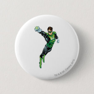 Groene Lantaarn - Comic, Arm out Ronde Button 5,7 Cm