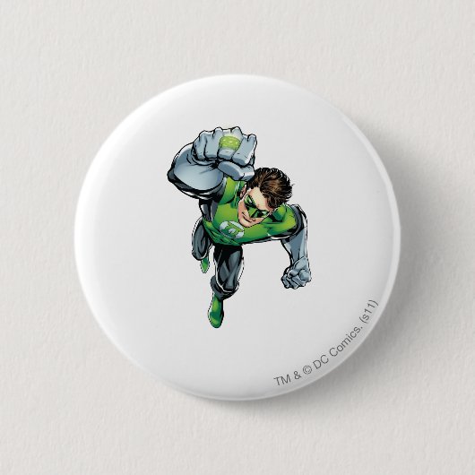Groene lantaarn - Comic, Arm Raise Ronde Button 5,7 Cm (Voorkant)
