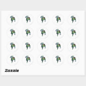 Groene lantaarn - Comic, Arm Raise Ronde Sticker (Vel)