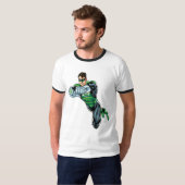 Groene Lantaarn - Comic, beide armen vooruit T-shirt (Voorkant volledig)