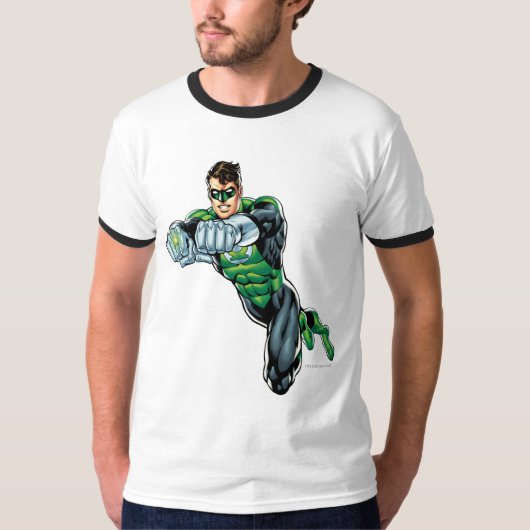 Groene Lantaarn - Comic, beide armen vooruit T-shirt (Voorkant)