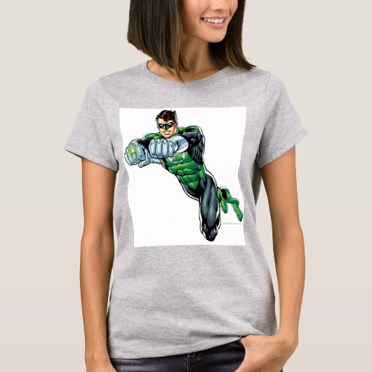 Groene Lantaarn - Comic, beide armen vooruit T-shirt (Voorkant)
