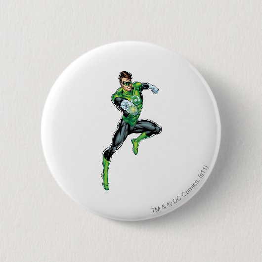 Groene Lantaarn - Comic, Jumping Ronde Button 5,7 Cm (Voorkant)