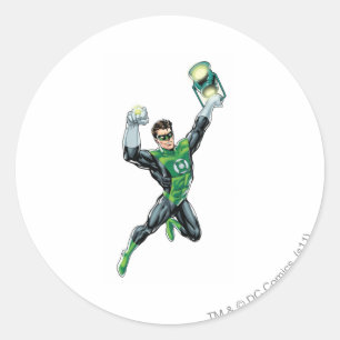 Groene Lantaarn - Comic, met lantaarn Ronde Sticker