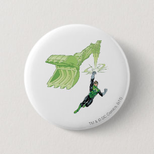 Groene Lantaarn - Comic, met machine Ronde Button 5,7 Cm