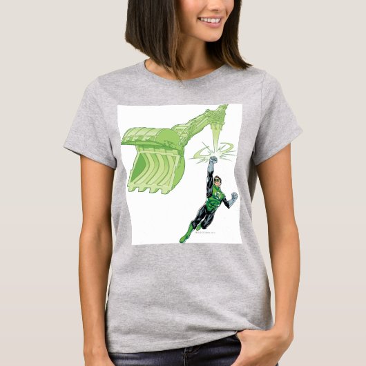 Groene Lantaarn - Comic, met machine T-shirt (Voorkant)