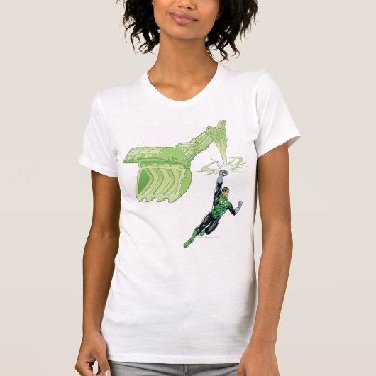 Groene Lantaarn - Comic, met machine T-shirt (Voorkant)