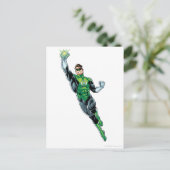 Groene lantaarn - Comic, omhoog vliegend Briefkaart (Staand voorkant)