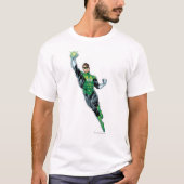 Groene lantaarn - Comic, omhoog vliegend T-shirt (Voorkant)