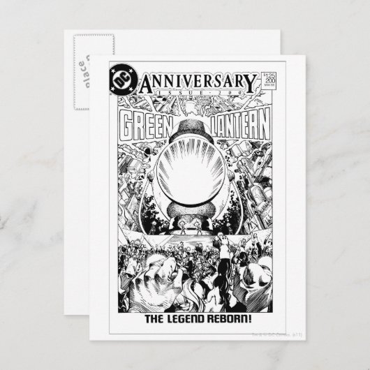 Groene Lantaarn - De Legende Reborn, Zwart en Wit Briefkaart (Voorkant / Achterkant)