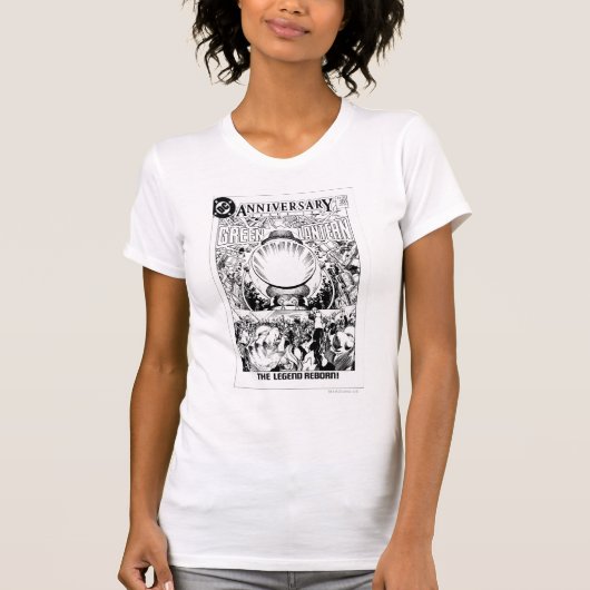 Groene Lantaarn - De Legende Reborn, Zwart en Wit T-shirt (Voorkant)