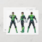 Groene Lantaarn Drie Uitzichten Briefkaart (Voorkant / Achterkant)