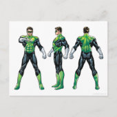 Groene Lantaarn Drie Uitzichten Briefkaart (Voorkant)