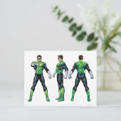 Groene Lantaarn Drie Uitzichten Briefkaart (Staand voorkant)