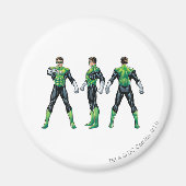 Groene Lantaarn Drie Uitzichten Magneet (Voorkant)