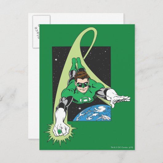 Groene Lantaarn en Aarde Briefkaart (Voorkant / Achterkant)