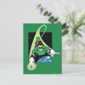 Groene Lantaarn en Aarde Briefkaart (Staand voorkant)