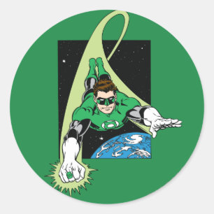 Groene Lantaarn en Aarde Ronde Sticker