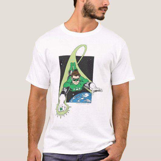 Groene Lantaarn en Aarde T-shirt (Voorkant)