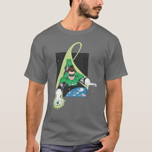 Groene Lantaarn en Aarde T-shirt (Voorkant)
