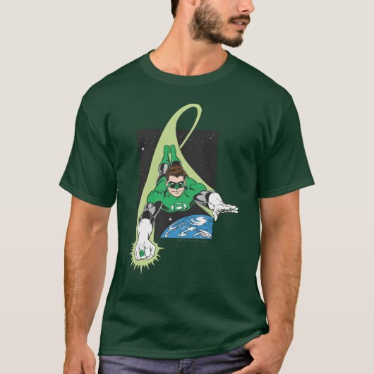 Groene Lantaarn en Aarde T-shirt (Voorkant)