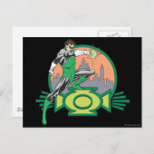 Groene Lantaarn en Cityscape Briefkaart (Voorkant / Achterkant)