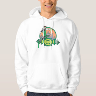Groene Lantaarn en Cityscape Hoodie