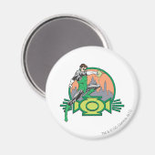 Groene Lantaarn en Cityscape Magneet (Voorkant / Achterkant)