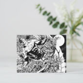 Groene Lantaarn en de Zwart-witte Maan - Briefkaart (Staand voorkant)