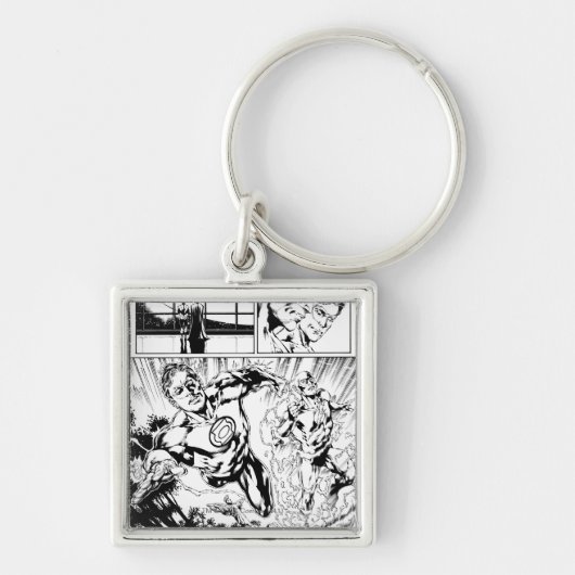 Groene Lantaarn en Flash Panel 2 Sleutelhanger (Voorkant)