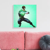 Groene lantaarn en golvende ring canvas afdruk (Insitu (Woonkamer))