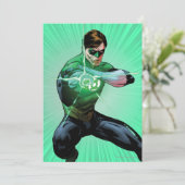 Groene lantaarn en golvende ring kaart (Staand voorkant)