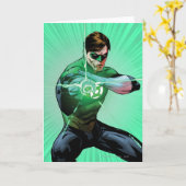 Groene lantaarn en golvende ring kaart (Gele Bloem)