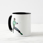 Groene lantaarn en golvende ring mok (Voorkant links)